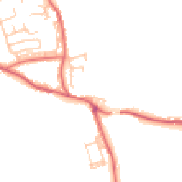 Daytime road noise heatmap for DL17 0AQ