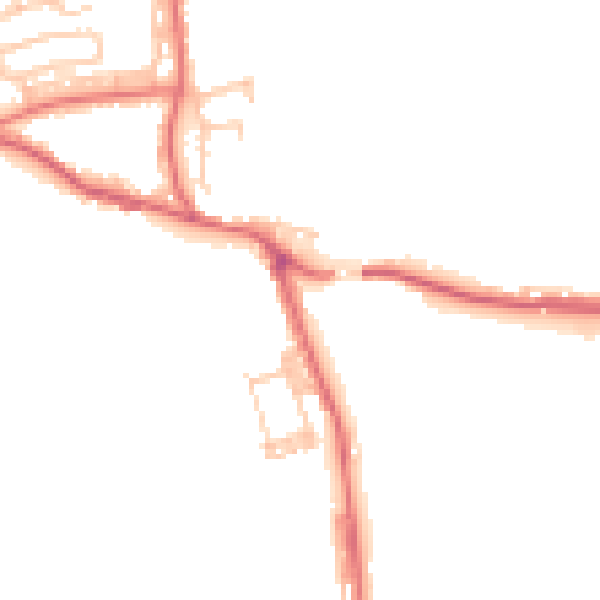 Daytime road noise heatmap for DL17 0AR