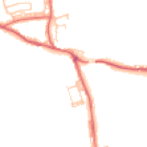 Daytime road noise heatmap for DL17 0AS