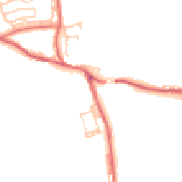 Daytime road noise heatmap for DL17 0AW