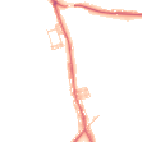 Daytime road noise heatmap for DL17 0BN