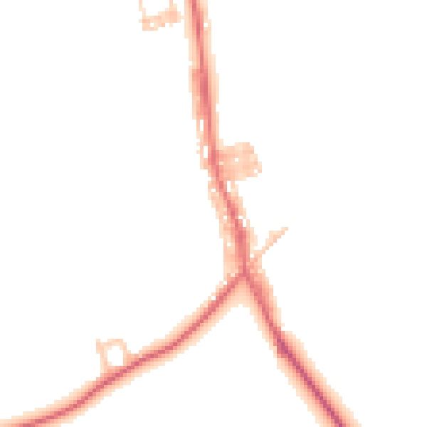 Daytime road noise heatmap for DL17 0DD