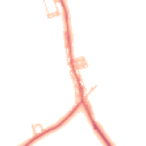 Daytime road noise heatmap for DL17 0DE