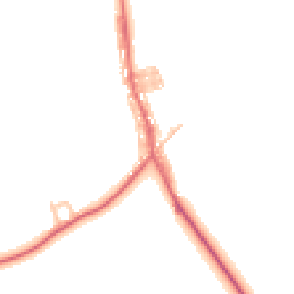 Daytime road noise heatmap for DL17 0DH