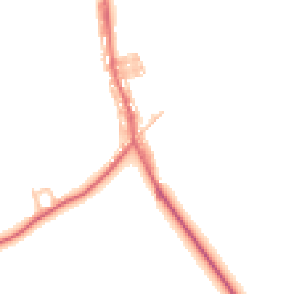 Daytime road noise heatmap for DL17 0DJ