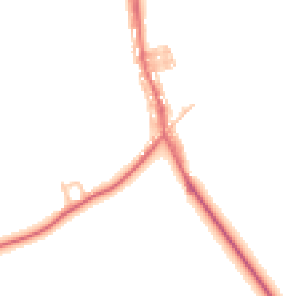 Daytime road noise heatmap for DL17 0DN