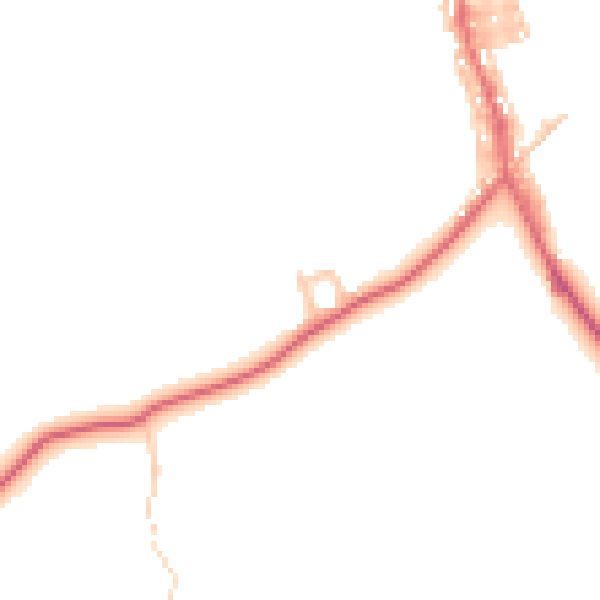 Daytime road noise heatmap for DL17 0DR