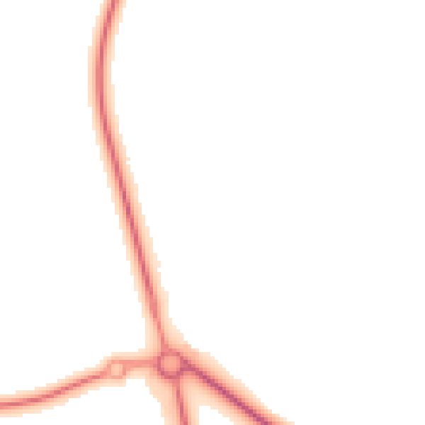 Night-time road noise heatmap for DL17 0EZ