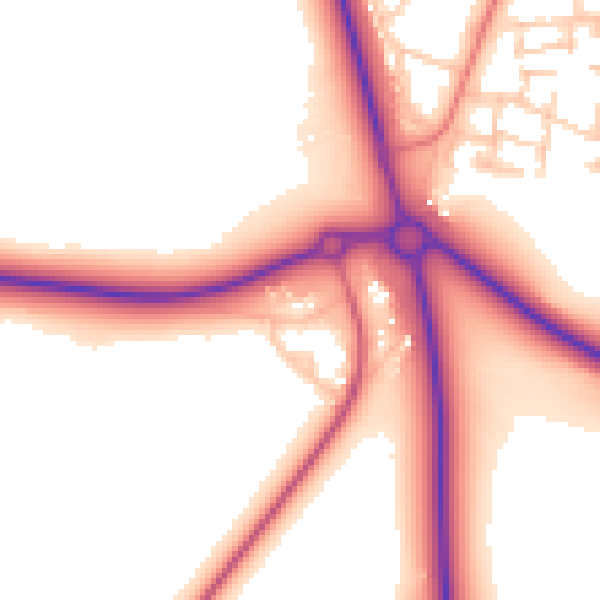 Daytime road noise heatmap for DL17 0LW
