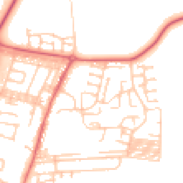 Daytime road noise heatmap for DL17 0QX