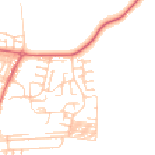 Daytime road noise heatmap for DL17 0RJ