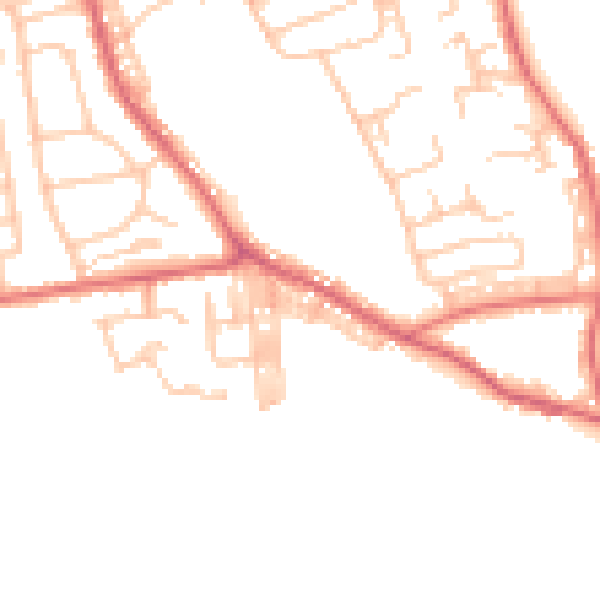 Daytime road noise heatmap for DL17 8AZ
