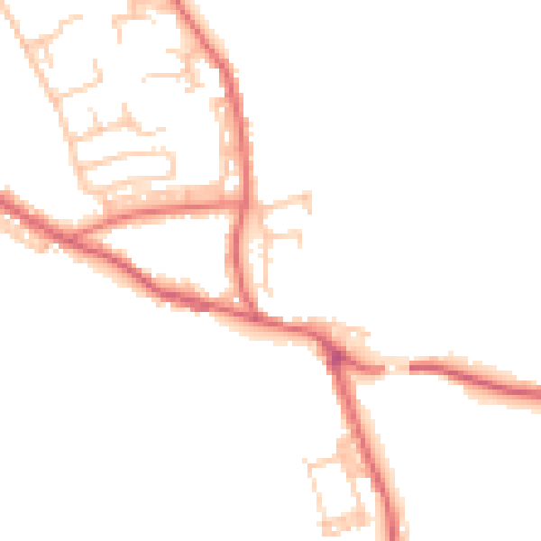 Daytime road noise heatmap for DL17 8DA