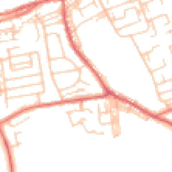Daytime road noise heatmap for DL17 8DH