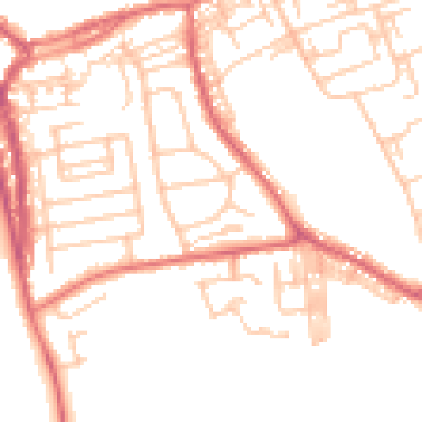 Daytime road noise heatmap for DL17 8DQ