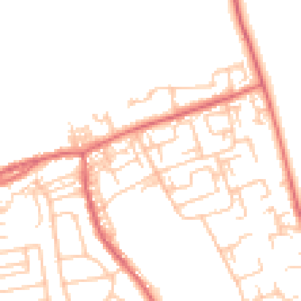 Daytime road noise heatmap for DL17 8DU