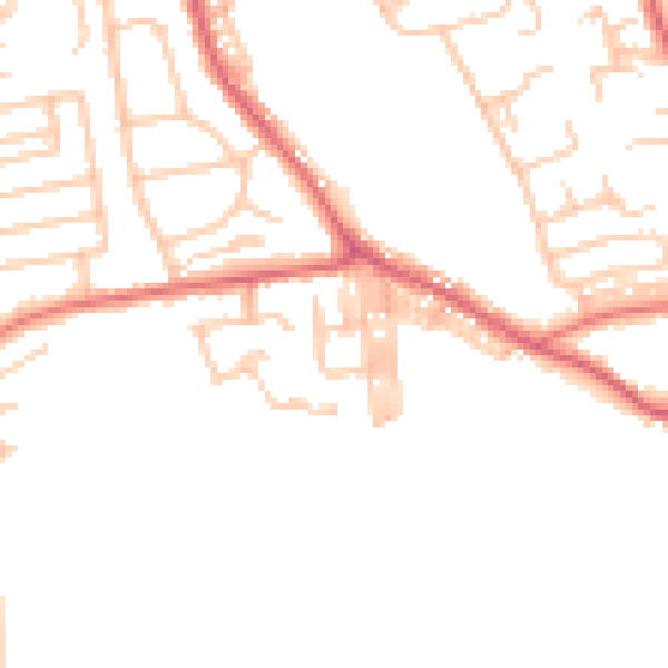 Daytime road noise heatmap for DL17 8EN