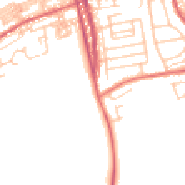 Daytime road noise heatmap for DL17 8EY