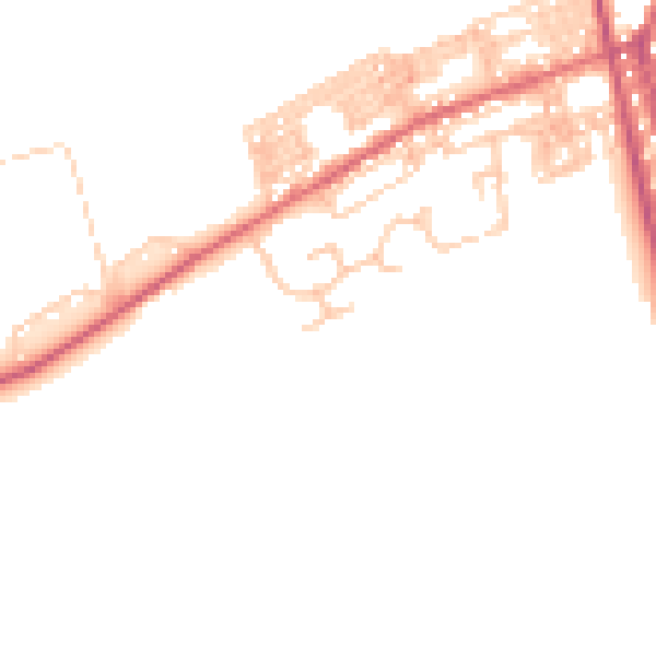 Daytime road noise heatmap for DL17 8PY