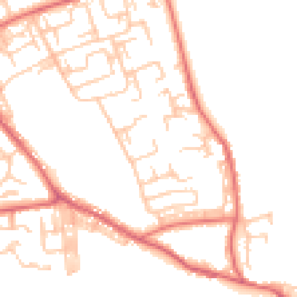 Daytime road noise heatmap for DL17 8QX