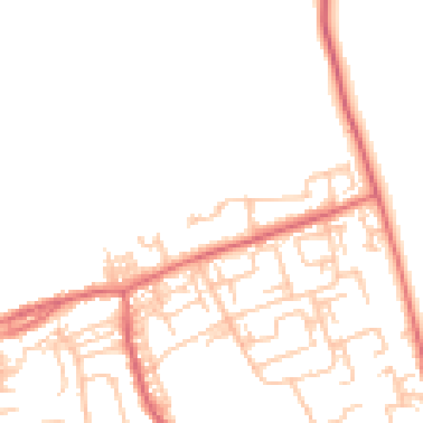 Daytime road noise heatmap for DL17 8RD