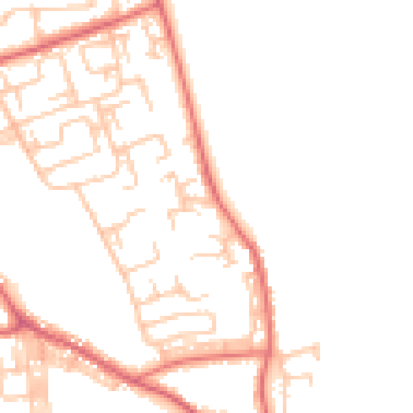 Daytime road noise heatmap for DL17 8SX