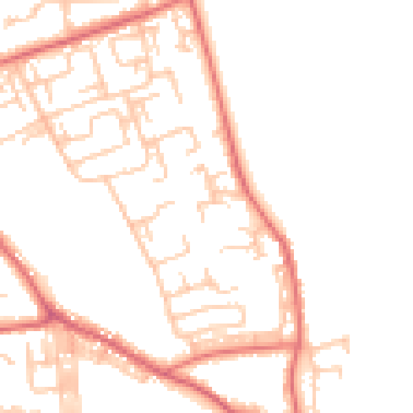 Daytime road noise heatmap for DL17 8SY