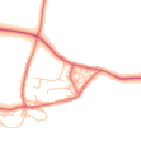 Daytime road noise heatmap for DL17 9AX