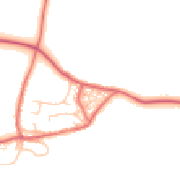 Daytime road noise heatmap for DL17 9AY