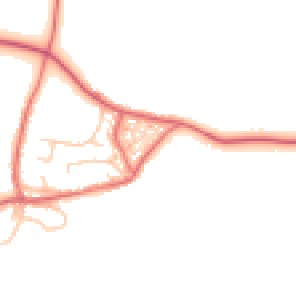 Daytime road noise heatmap for DL17 9BA