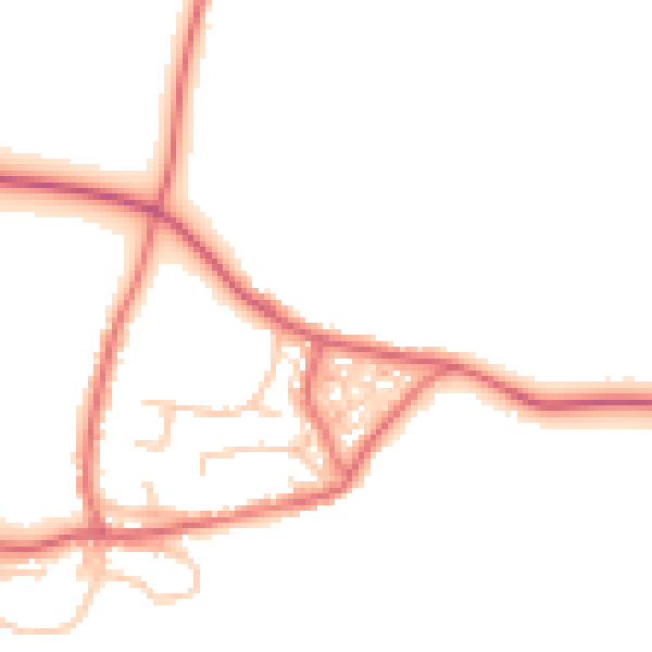 Daytime road noise heatmap for DL17 9BB