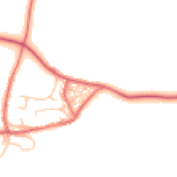 Daytime road noise heatmap for DL17 9BD