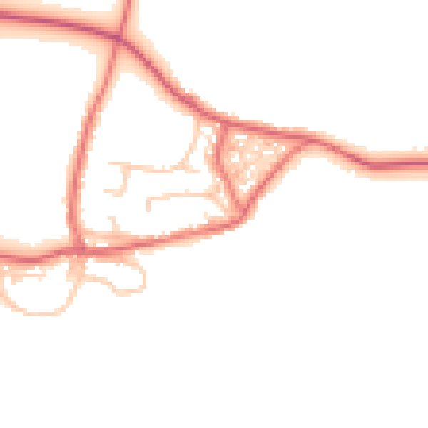 Daytime road noise heatmap for DL17 9DA