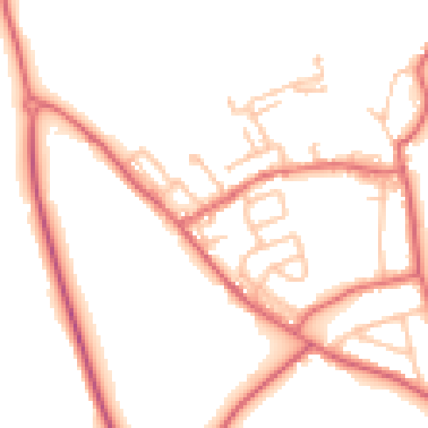 Daytime road noise heatmap for DL17 9HN