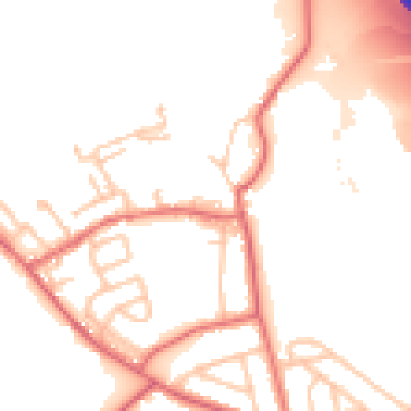 Daytime road noise heatmap for DL17 9HX