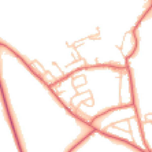 Daytime road noise heatmap for DL17 9JR