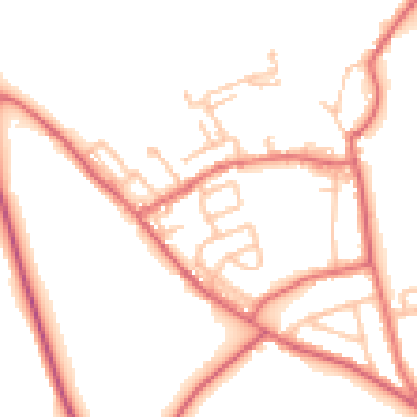 Daytime road noise heatmap for DL17 9JS