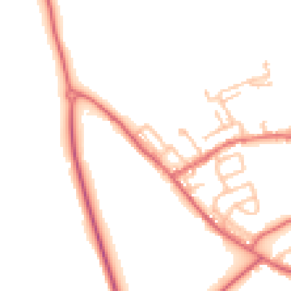 Daytime road noise heatmap for DL17 9LR