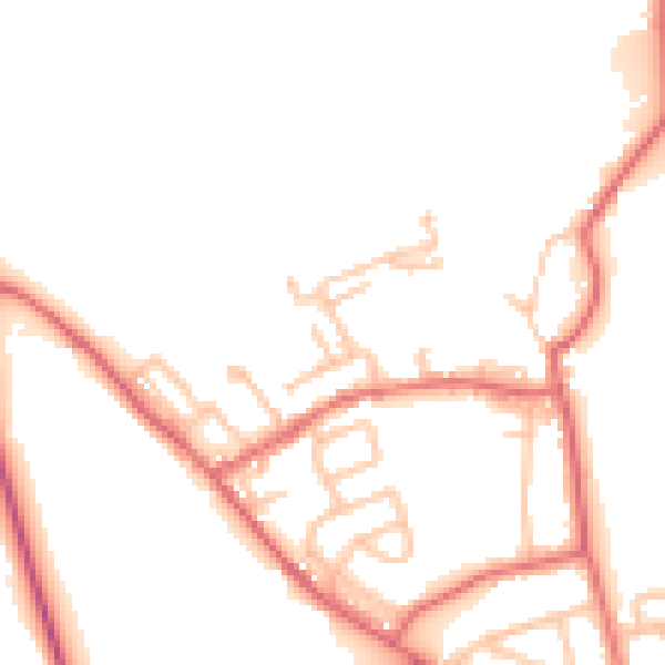 Daytime road noise heatmap for DL17 9LU