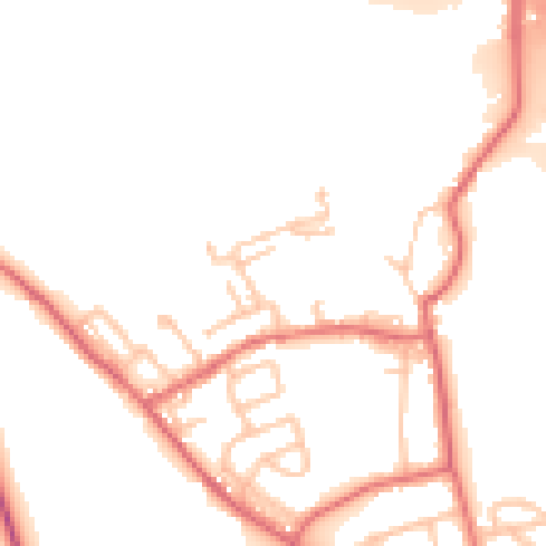 Daytime road noise heatmap for DL17 9LX
