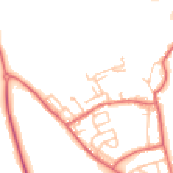 Daytime road noise heatmap for DL17 9LZ