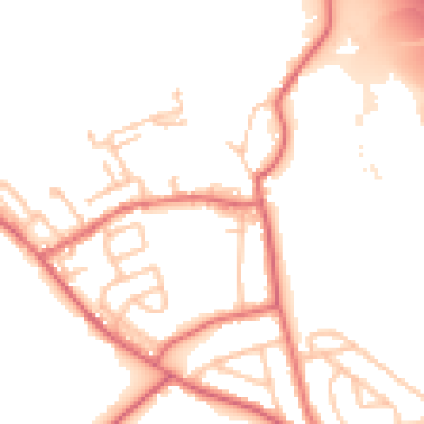 Daytime road noise heatmap for DL17 9ND