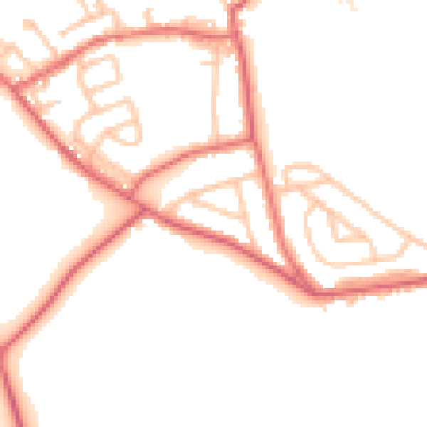 Daytime road noise heatmap for DL17 9NL