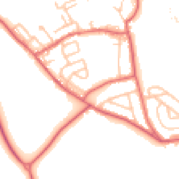 Daytime road noise heatmap for DL17 9NQ