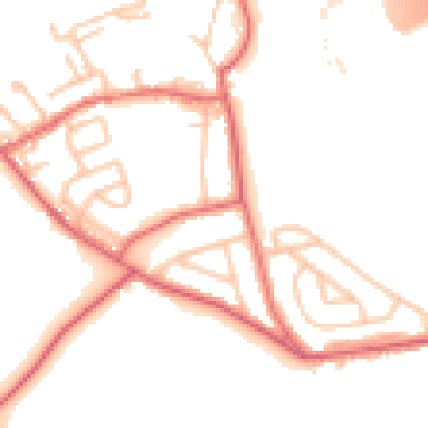 Daytime road noise heatmap for DL17 9PE
