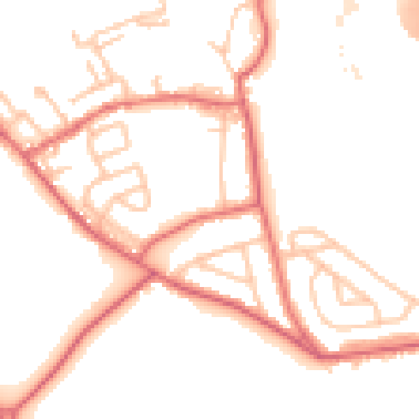 Daytime road noise heatmap for DL17 9PF
