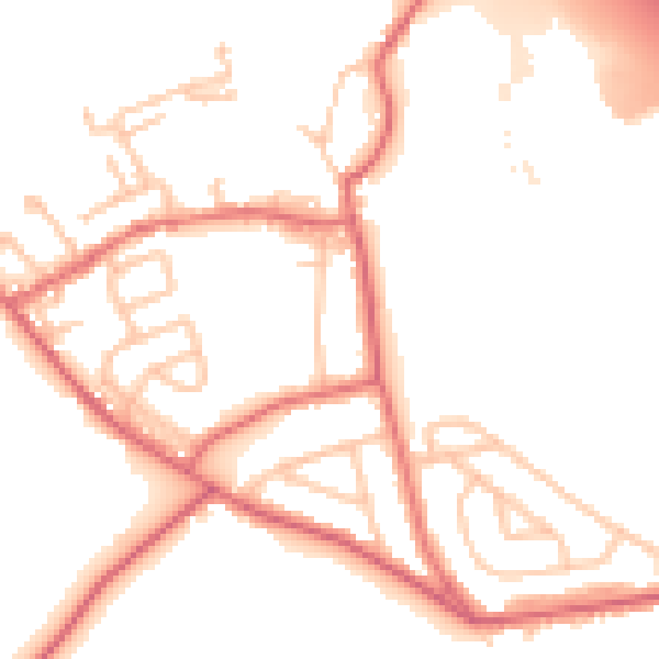 Daytime road noise heatmap for DL17 9PG