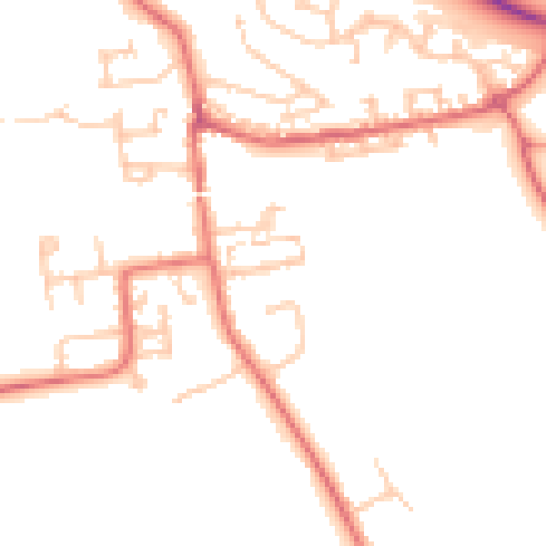 Daytime road noise heatmap for DL2 1DA