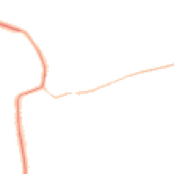 Night-time road noise heatmap for DL2 2DE