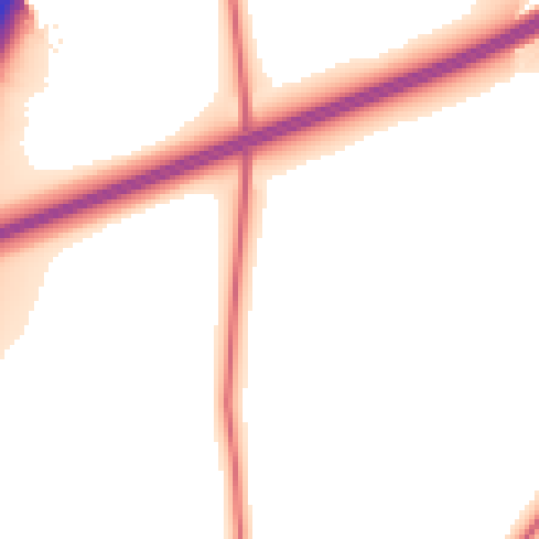 Daytime road noise heatmap for DL2 2NW